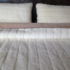 POŚCIEL Z WEŁNY KASZMIR LUX PASY + CAMEL JASNY 240X200 + PODKŁAD