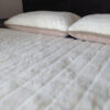 POŚCIEL Z WEŁNY KASZMIR LUX PASY + CAMEL JASNY 240X200 + PODKŁAD