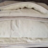 KOŁDRA Z WEŁNY CAMEL JASNY + KASZMIR RÓŻA 220x200