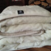 KOŁDRA Z WEŁNY CAMEL JASNY + KASZMIR RÓŻA 220x200