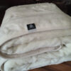 KOŁDRA Z WEŁNY CAMEL JASNY + KASZMIR RÓŻA 220x200