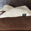 13 KOŁDRA Z WEŁNY CAMEL CIEMNY + KASZMIR RÓŻA 160x200