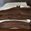 15 KOŁDRA Z WEŁNY CAMEL CIEMNY + KASZMIR RÓŻA 160x200