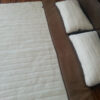 POŚCIEL Z WEŁNY KASZMIR LUX PASY + CAMEL CIEMNY 220X200 + MATERAC