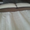POŚCIEL Z WEŁNY KASZMIR LUX PASY + CAMEL CIEMNY 220X200 + MATERAC