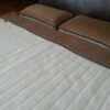POŚCIEL Z WEŁNY KASZMIR LUX PASY + CAMEL CIEMNY 220X200 + MATERAC
