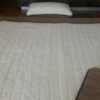 POŚCIEL  Z WEŁNY KASZMIR LUX PASY + CAMEL CIEMNY 140x200 + PODKŁAD