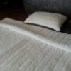 POŚCIEL  Z WEŁNY KASZMIR LUX PASY + CAMEL CIEMNY 140x200 + PODKŁAD