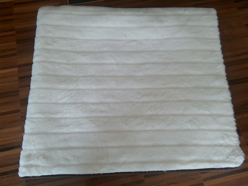 KOŁDRA Z WEŁNY CAMEL CIEMNY + KASZMIR LUX PASY 140X200