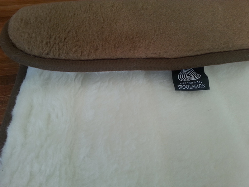 KOŁDRA Z WEŁNY CAMEL CIEMNY + KASZMIR LUX PASY 140X200