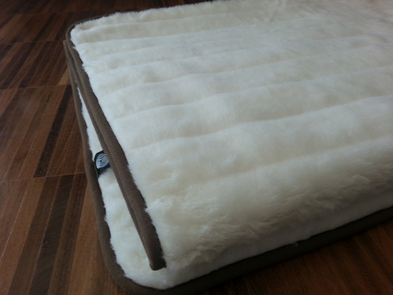 KOŁDRA Z WEŁNY CAMEL CIEMNY + KASZMIR LUX PASY 140X200