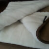 KOŁDRA Z WEŁNY CAMEL CIEMNY + KASZMIR LUX PASY 140X200