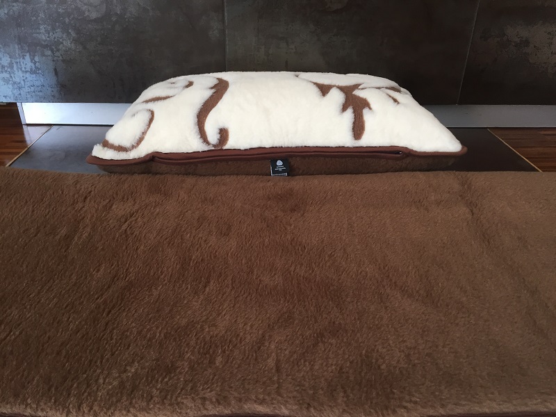 POŚCIEL Z WEŁNY KASZMIR SZLACHECKI + CAMEL CIEMNY 140X200