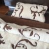 POŚCIEL Z WEŁNY KASZMIR SZLACHECKI + CAMEL CIEMNY 140X200