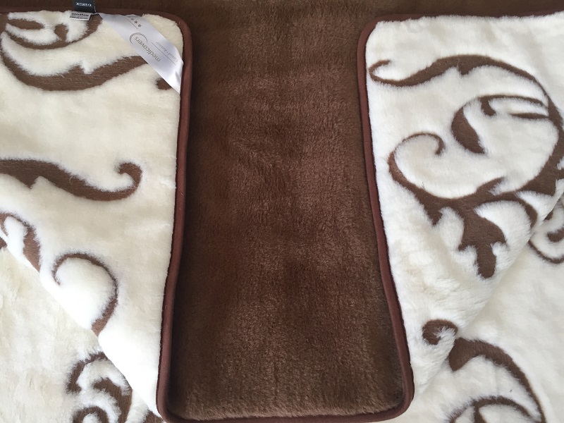 POŚCIEL Z WEŁNY KASZMIR SZLACHECKI + CAMEL CIEMNY 140X200