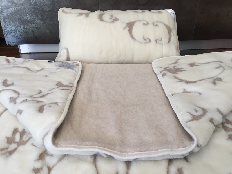 POŚCIEL Z WEŁNY KASZMIR SZLACHECKI + CAMEL JASNY 140X200