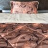 POŚCIEL Z WEŁNY WIELBŁĄDZIEJ CAMEL CAPPUCCINO KWIAT LOTOSU 140x200