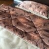 POŚCIEL Z WEŁNY WIELBŁĄDZIEJ CAMEL CAPPUCCINO KWIAT LOTOSU 140x200