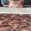 POŚCIEL Z WEŁNY WIELBŁĄDZIEJ CAMEL CAPPUCCINO KWIAT LOTOSU 140x200