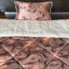 POŚCIEL Z WEŁNY WIELBŁĄDZIEJ CAMEL CAPPUCCINO KWIAT LOTOSU 140x200