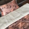 POŚCIEL Z WEŁNY WIELBŁĄDZIEJ CAMEL CAPPUCCINO KWIAT LOTOSU 140x200