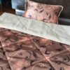 POŚCIEL Z WEŁNY WIELBŁĄDZIEJ CAMEL CAPPUCCINO KWIAT LOTOSU 140x200