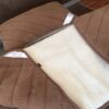 POŚCIEL Z WEŁNY CAMEL CIEMNY PASY + MERYNOS TUMBLER 140x200 + PODKŁAD