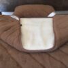 POŚCIEL Z WEŁNY CAMEL CIEMNY PASY + MERYNOS TUMBLER 140x200 + PODKŁAD