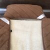 POŚCIEL Z WEŁNY CAMEL CIEMNY PASY + MERYNOS TUMBLER 140x200 + PODKŁAD
