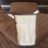 POŚCIEL Z WEŁNY CAMEL CIEMNY PASY + MERYNOS TUMBLER 140x200 + PODKŁAD