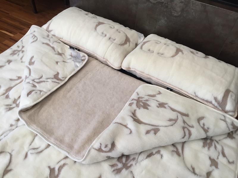POŚCIEL Z WEŁNY KASZMIR SZLACHECKI + CAMEL JASNY 180X200 + PODKŁAD