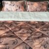 POŚCIEL Z WEŁNY WIELBŁĄDZIEJ CAMEL CAPPUCCINO KWIAT LOTOSU 160x200