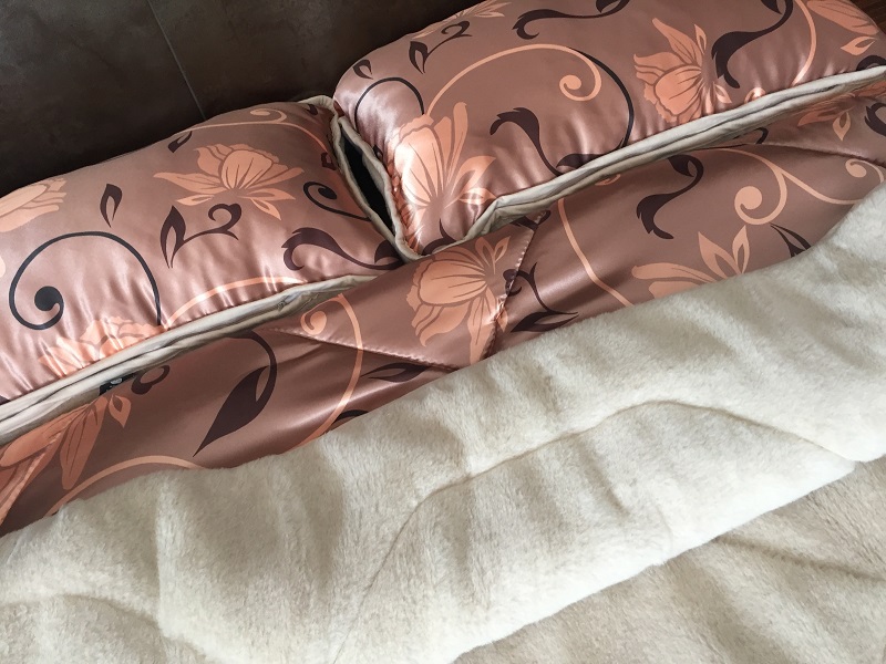 POŚCIEL Z WEŁNY WIELBŁĄDZIEJ CAMEL CAPPUCCINO KWIAT LOTOSU 160x200