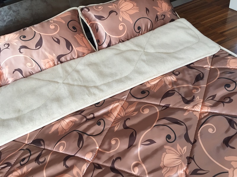 POŚCIEL Z WEŁNY WIELBŁĄDZIEJ CAMEL CAPPUCCINO KWIAT LOTOSU 160x200