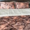 POŚCIEL Z WEŁNY WIELBŁĄDZIEJ CAMEL CAPPUCCINO KWIAT LOTOSU 160x200