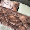 POŚCIEL Z WEŁNY WIELBŁĄDZIEJ CAMEL CAPPUCCINO KWIAT LOTOSU 160x200