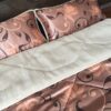 POŚCIEL Z WEŁNY WIELBŁĄDZIEJ CAMEL CAPPUCCINO KWIAT LOTOSU 160x200