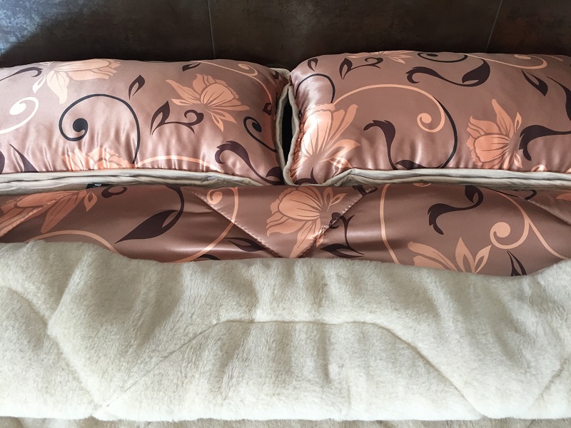 POŚCIEL Z WEŁNY WIELBŁĄDZIEJ CAMEL CAPPUCCINO KWIAT LOTOSU 160x200