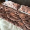POŚCIEL Z WEŁNY WIELBŁĄDZIEJ CAMEL CAPPUCCINO KWIAT LOTOSU 160x200