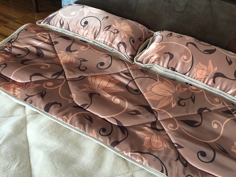 POŚCIEL Z WEŁNY WIELBŁĄDZIEJ CAMEL CAPPUCCINO KWIAT LOTOSU 160x200