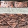 POŚCIEL Z WEŁNY WIELBŁĄDZIEJ CAMEL CAPPUCCINO KWIAT LOTOSU 160x200