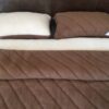 posciel-merynos-camel-ciemny-pasy-11 POŚCIEL Z WEŁNY CAMEL CIEMNY PASY + MERYNOS TUMBLER 160x200 + MATERAC