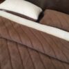 posciel-merynos-camel-ciemny-pasy-9 POŚCIEL Z WEŁNY CAMEL CIEMNY PASY + MERYNOS TUMBLER 160x200 + MATERAC