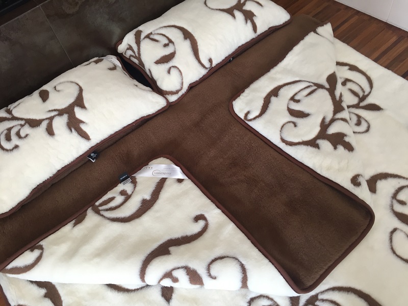 POŚCIEL Z WEŁNY KASZMIR SZLACHECKI + CAMEL CIEMNY 240X200 + MATERAC