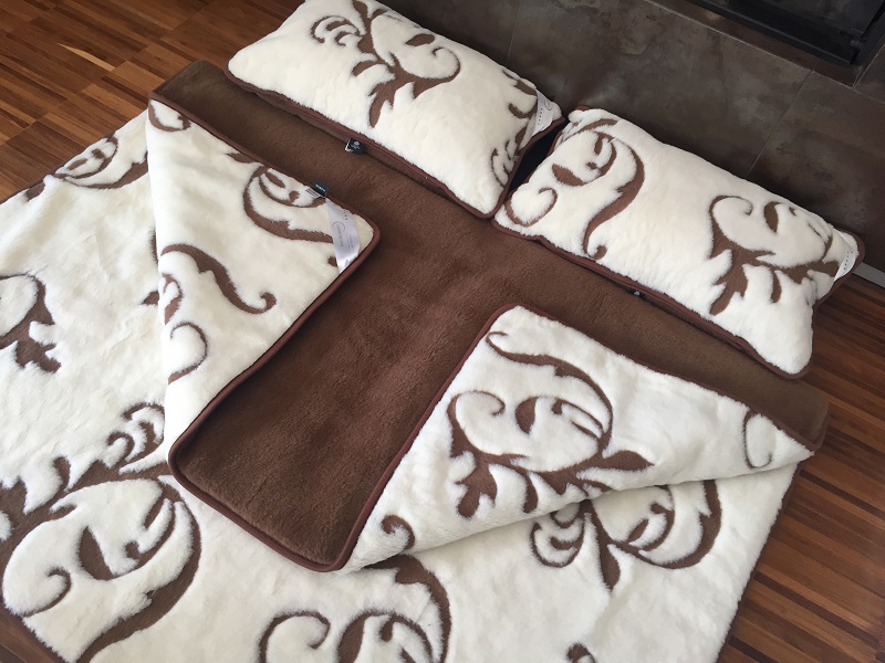 POŚCIEL Z WEŁNY KASZMIR SZLACHECKI + CAMEL CIEMNY 240X200 + MATERAC