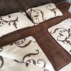 31 POŚCIEL Z WEŁNY KASZMIR SZLACHECKI + CAMEL CIEMNY 160X200 + PODKŁAD