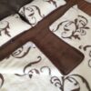 4 POŚCIEL Z WEŁNY KASZMIR SZLACHECKI + CAMEL CIEMNY 160X200 + PODKŁAD
