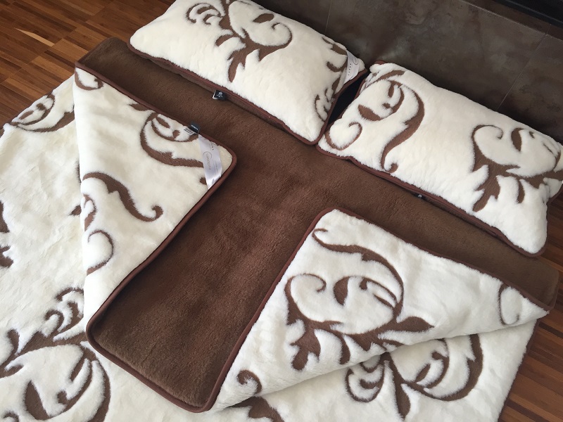 POŚCIEL Z WEŁNY KASZMIR SZLACHECKI + CAMEL CIEMNY 240X200 + MATERAC