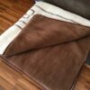 KOŁDRA Z WEŁNY CAMEL CIEMNY + MERYNOS TUMBLER GREKA 160x200