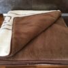 KOŁDRA Z WEŁNY CAMEL CIEMNY + MERYNOS TUMBLER GREKA 160x200